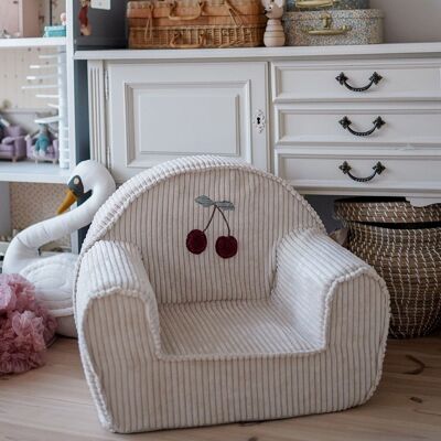 Corduroy toddler chair with cherry