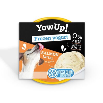 YowUp helado de yogur y tartar de salmón (paquete de 12) prebiótico, sin lactosa, 0% grasa, estable hasta 2 años