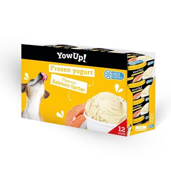 Tartare de saumon au yaourt glacé YowUp (paquet de 12) prébiotique, sans lactose, 0% de matière grasse, longue conservation 2 ans 3