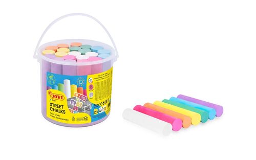 JOVI - STREET CHALKS Pot de 21 craies jumbo de couleurs assorties