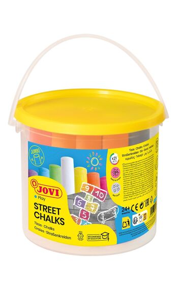 JOVI - STREET CHALKS Pot de 21 craies jumbo de couleurs assorties 2