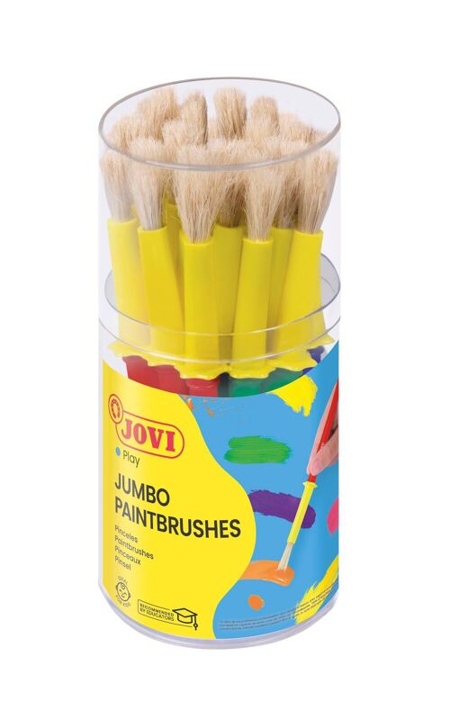 JOVI - JUMBO PAINT BRUSHES Pot 20 pinceaux moyen format en soie de porc