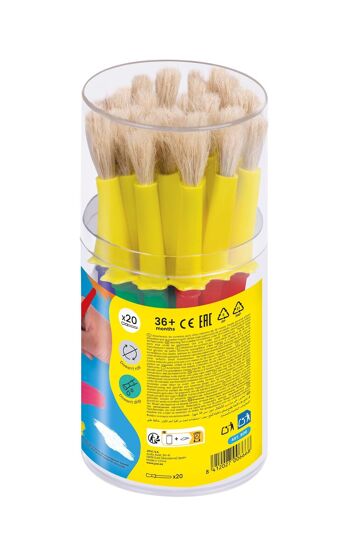 JOVI - JUMBO PAINT BRUSHES Pot 20 pinceaux moyen format en soie de porc 2