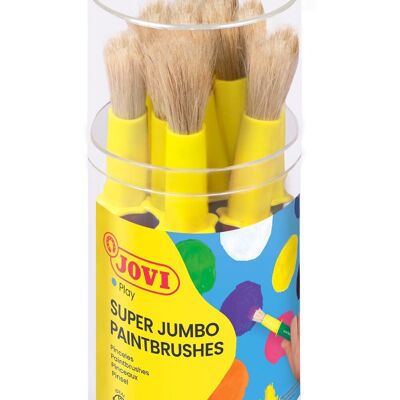 JOVI - SUPER JUMBO PAINT BRUSHES Pot of 9 large format pig bristle brushes