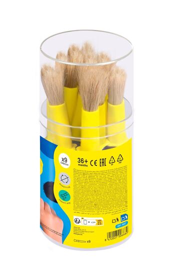 JOVI - SUPER JUMBO PAINT BRUSHES Pot 9 pinceaux gros format en soie de porc 2