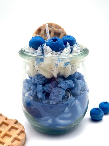 Bougie dessert "Blueberry Miracle" parfum myrtille-vanille - bougie parfumée dans un verre - cire de soja 8