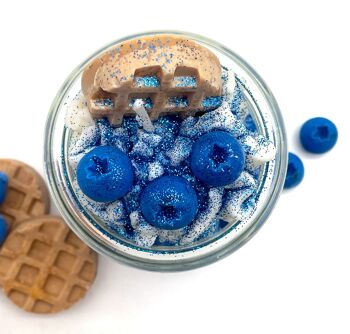 Bougie dessert "Blueberry Miracle" parfum myrtille-vanille - bougie parfumée dans un verre - cire de soja 5