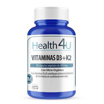 H4U Vitamines D3+K2 30 gélules végétales 1