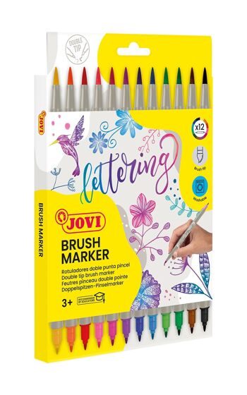 JOVI - BRUSH MARKER Etui avec 12 marqueurs à DOUBLE pointe pinceau 2