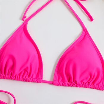 Bikinis pour femmes, couleur unie, Style Triangle classique 12