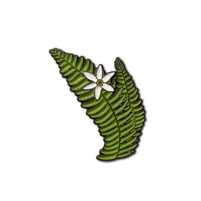 Pin's en émail "Fougère en fleurs"