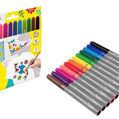 JOVI - TEXTIL MARKER Case of 12 assorted color markers