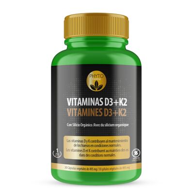 PHYTOFARMA Vitamine D3+K2 30 gélules végétales de 495 mg FR