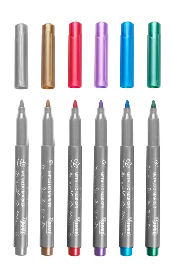 JOVI - METALLIC MARKERS Etui 6 feutres couleurs assorties 4