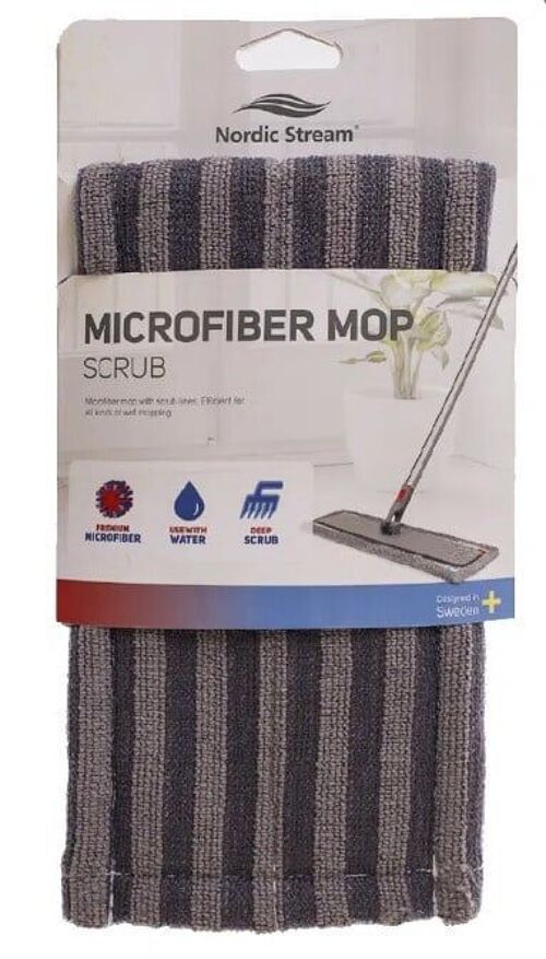 Grey Nordic Stream microfiber scrub mops