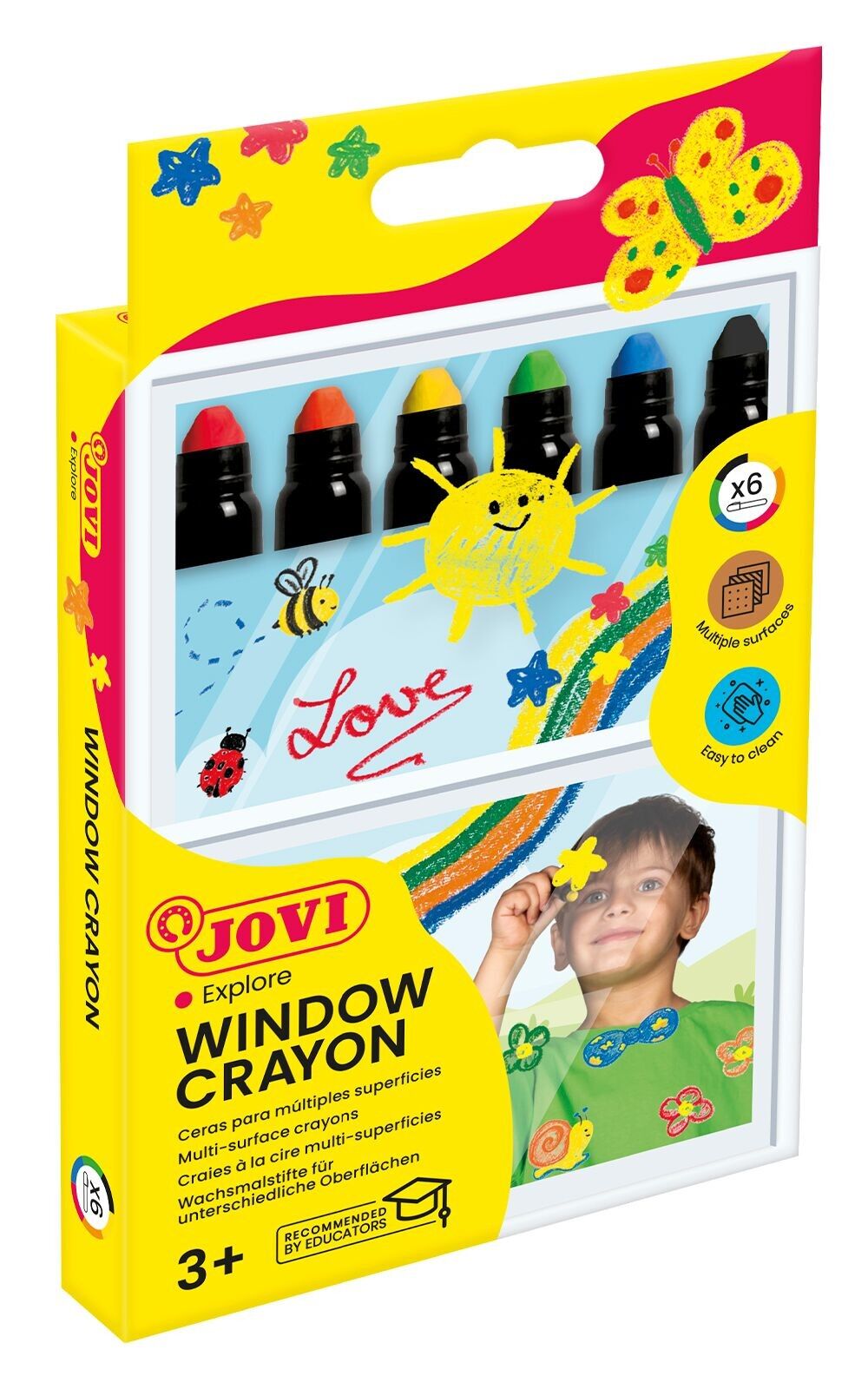 JOVI - JOVIDECOR VIDRIO Estuche 6 barili di cera surtidos colorata