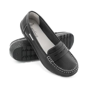 Mocassins femme en cuir Semelle confort 1