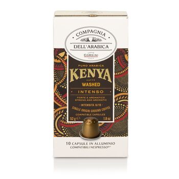10 capsules de café Kenya 100% Arabica | Capsules en aluminium compatibles Nespresso® 1