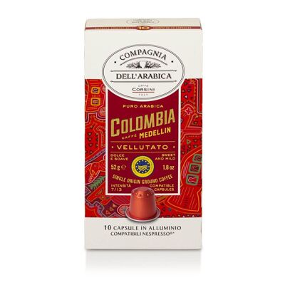 10 Colombia 100% Arabica coffee capsules | Nespresso® compatible aluminum capsules