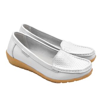 Mocasines femme piel Suela confort Detalle grabado 8