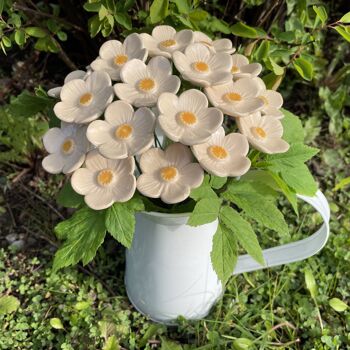 Fleurs de prunier blanc en céramique, tuteur végétal 3