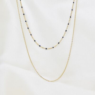 Stainless Steel Enamel Necklace - BJ210173OR-MA
