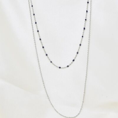 Stainless Steel Enamel Necklace - BJ210173AR-MA