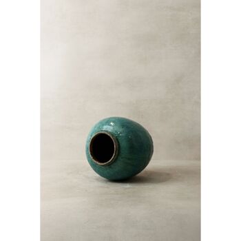 Ancien Pot Asiatique Turquoise No1 2