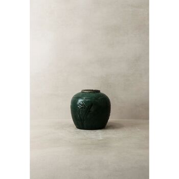 Ancien Pot Asiatique Turquoise No2 3