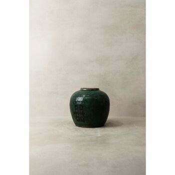 Ancien Pot Asiatique Turquoise No2 4