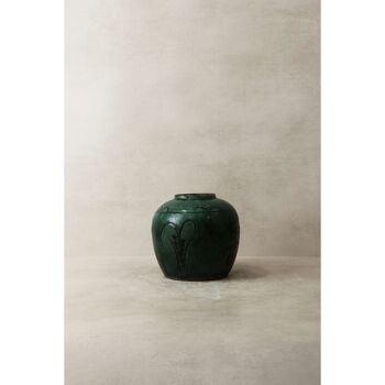 Ancien Pot Asiatique Turquoise No2 5