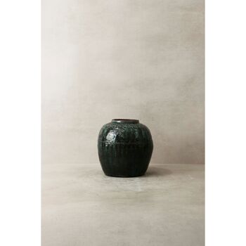 Ancien Pot Asiatique Turquoise No3 3