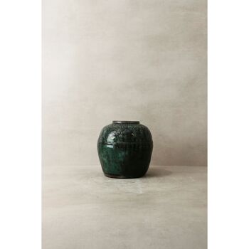 Ancien Pot Asiatique Turquoise No3 4