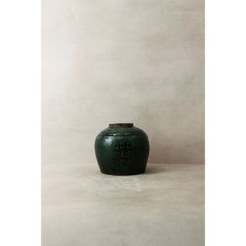 Ancien Pot Asiatique Turquoise No4 3