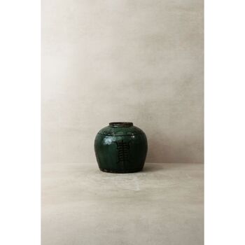 Ancien Pot Asiatique Turquoise No4 4