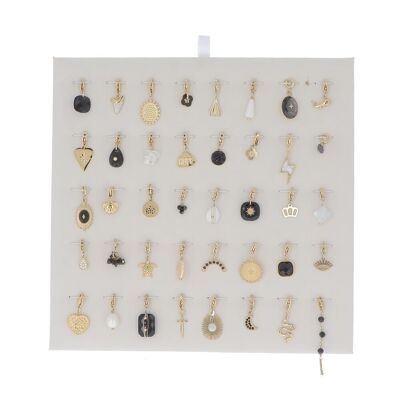 Kit of 40 stainless steel charms - black gold - free display