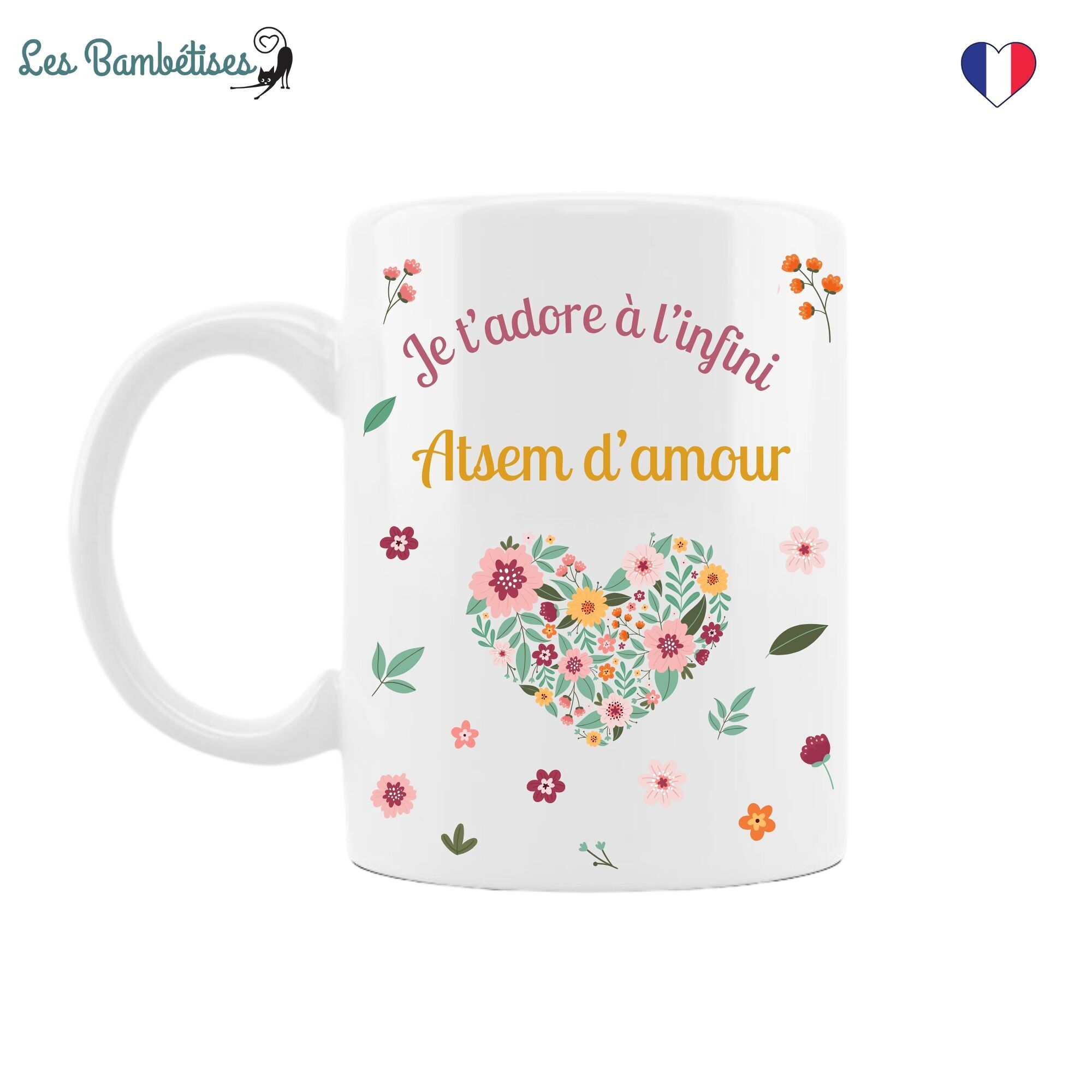 Atsem Blumen-Herz-Tasse