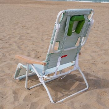 MAUI - Chaise de plage/piscine de lecture multi-positions avec accoudoirs 6