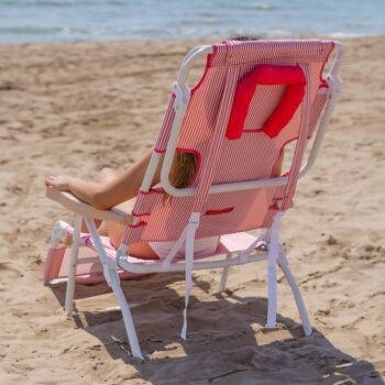 MAUI - Chaise de plage/piscine de lecture multi-positions avec accoudoirs 6