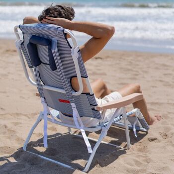 MAUI - Chaise de plage/piscine de lecture multi-positions avec accoudoirs 6