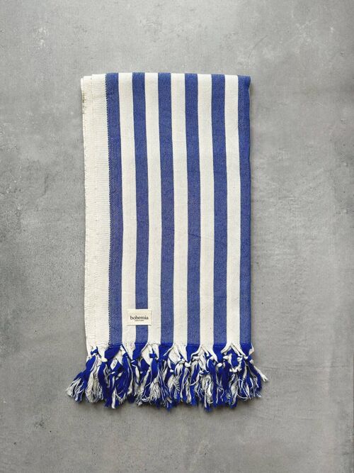Brighton Stripe Hammam Towel, Blue