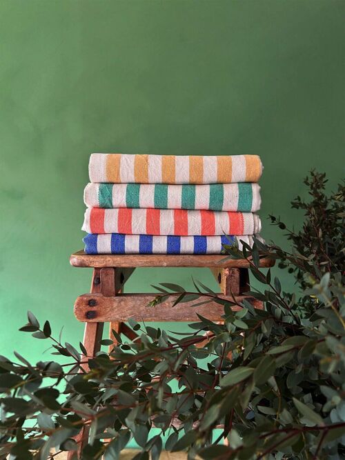 Brighton Stripe Hammam Towel, Orange