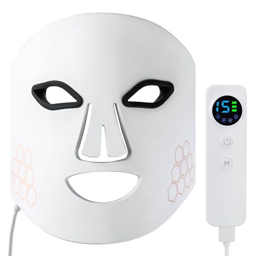 MASQUE LED VISAGE LUMINOTHERAPIE 4 COULEURS