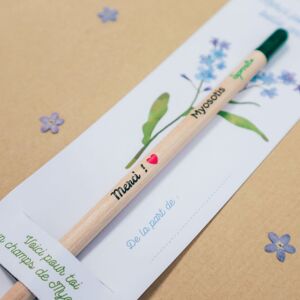 Crayon à planter "Merci !" avec graines de myosotis pour cadeau nounou, Maîtresse, ATSEM