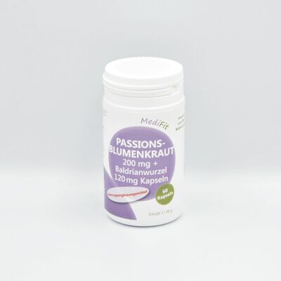 Passionflower herb 200 mg + Valerian root 120 mg