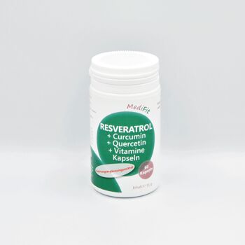 Resvératrol + Curcumine + Quercétine + Vitamines 1