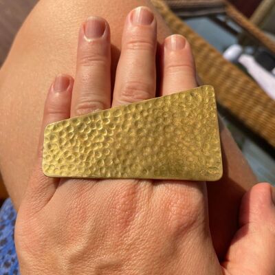 Brass Abstract Ring