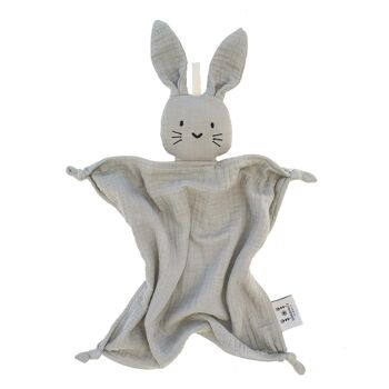 Lapin câlin bio gris argenté GOTS