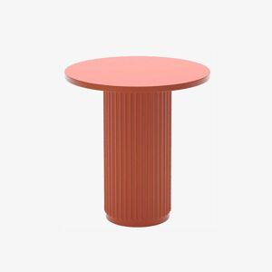 Table d'appoint ronde cannelée Pivoine, orange