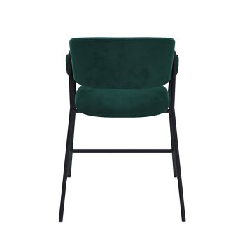 Lot de 2 tabourets de bar avec dossier, velours vert Bonnie 5